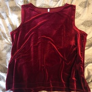 LAST CHANCE! Red velvet tank top (2 for $15)